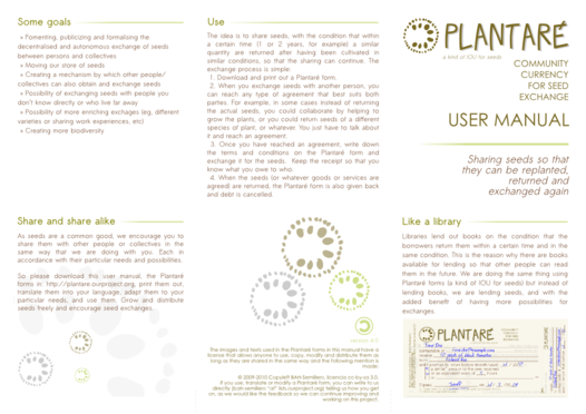 Plantaré: User Manual